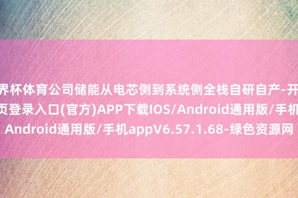 世界杯体育公司储能从电芯侧到系统侧全栈自研自产-开yun体育app官网网页登录入口(官方)APP下载IOS/Android通用版/手机appV6.57.1.68-绿色资源网